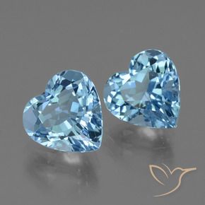 6.13 ct natürliche Swiss Blue Topas-Edelsteine, Herz, VVS