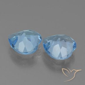 5.44 ct natürliche Himmerlblau Topas-Edelsteine, Herz, VVS