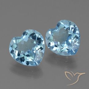 6.08 ct natürliche Himmerlblau Topas-Edelsteine, Herz, VVS