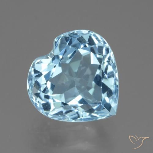 3.23ct Natürlicher Swiss Blue Topas, Herz, VVS
