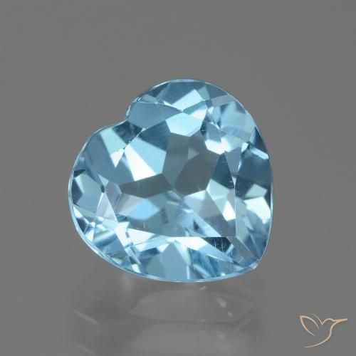3.02ct Natürlicher Himmerlblau Topas, Herz, VVS