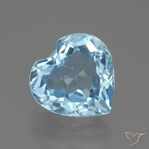 2.83ct Natürlicher Himmerlblau Topas, Herz, VVS