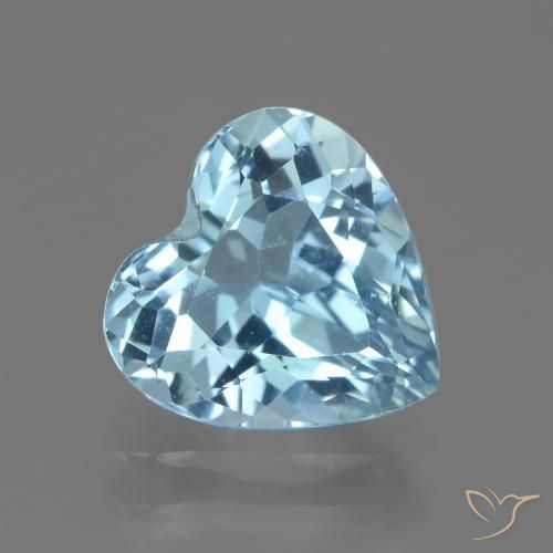 2.87ct Natürlicher Himmerlblau Topas, Herz, VVS