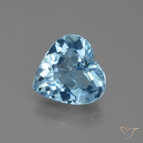 2.56ct Natürlicher Swiss Blue Topas, Herz, VS