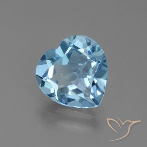 9,17 ctw natürlicher Himmerlblau Topas, Herz, VVS