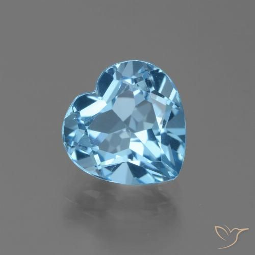 3.07ct Natürlicher Himmerlblau Topas, Herz, VVS