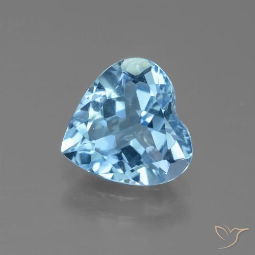 2.73ct Natürlicher Himmerlblau Topas, Herz, VVS