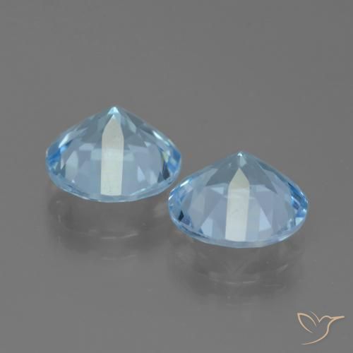 6.14 ct natürliche Swiss Blue Topas-Edelsteine, Runden, VS