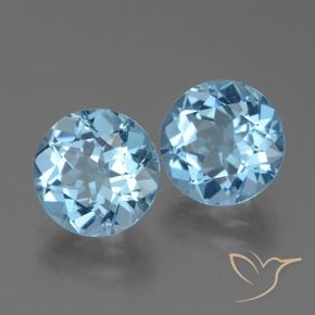 6.81 ct natürliche Himmerlblau Topas-Edelsteine, Runden, VS