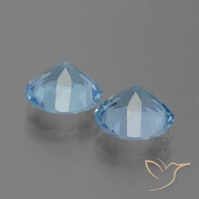 6.33 ct natürliche Swiss Blue Topas-Edelsteine, Runden, VS