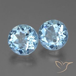 6.72 ct natürliche Himmerlblau Topas-Edelsteine, Runden, VVS-VS