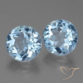 6.74 ct natürliche Himmerlblau Topas-Edelsteine, Runden, VVS-VS