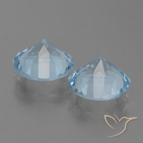 6.47 ct natürliche Himmerlblau Topas-Edelsteine, Runden, VVS-VS