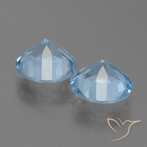 6.32 ct natürliche Swiss Blue Topas-Edelsteine, Runden, VS