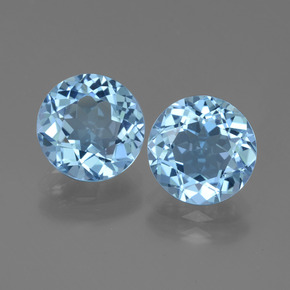 6,75 ct natürliche blauer Topas-Edelsteine, Rundschliff, VVS-VS