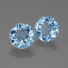 6,75 ct natürliche blauer Topas-Edelsteine, Rundschliff, VVS-VS