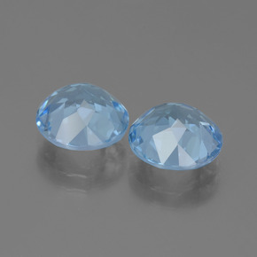 6,75 ct natürliche blauer Topas-Edelsteine, Rundschliff, VVS-VS