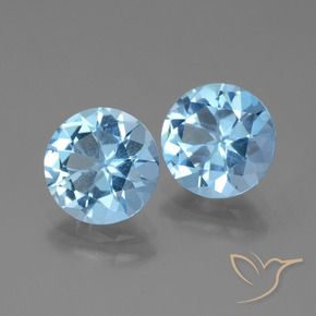 6.20 ct natürliche Swiss Blue Topas-Edelsteine, Runden, VS