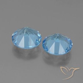 6.20 ct natürliche Swiss Blue Topas-Edelsteine, Runden, VS