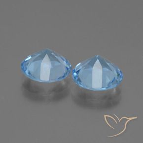 5.69 ct natürliche Swiss Blue Topas-Edelsteine, Runden, VVS
