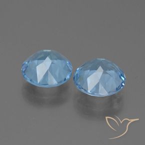6.34 ct natürliche Swiss Blue Topas-Edelsteine, Rund Schliff, VVS-VS