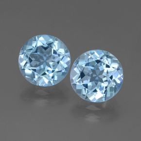 6,28 ct natürliche blauer Topas-Edelsteine, Rundschliff, VVS-VS
