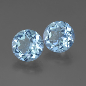 6,28 ct natürliche blauer Topas-Edelsteine, Rundschliff, VVS-VS