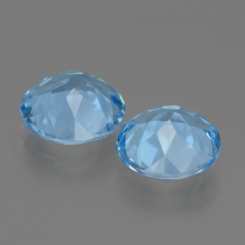 6.06 ct natürliche Himmerlblau Topas-Edelsteine, Rund Schliff, VS