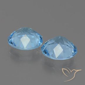 6.07 ct natürliche Swiss Blue Topas-Edelsteine, Runden, VS
