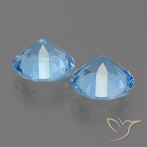 6.30 ct natürliche Swiss Blue Topas-Edelsteine, Runden, VS