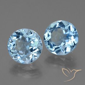 6.40 ct natürliche Himmerlblau Topas-Edelsteine, Runden, VS