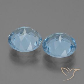 6.40 ct natürliche Himmerlblau Topas-Edelsteine, Runden, VS