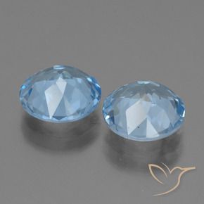 5.97 ct natürliche Swiss Blue Topas-Edelsteine, Runden, VS