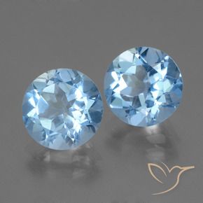 5.99 ct natürliche Swiss Blue Topas-Edelsteine, Runden, VS