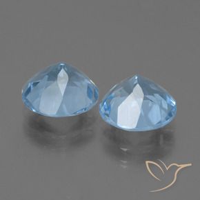 5.99 ct natürliche Swiss Blue Topas-Edelsteine, Runden, VS