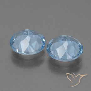 5.69 ct natürliche Himmerlblau Topas-Edelsteine, Runden, VVS