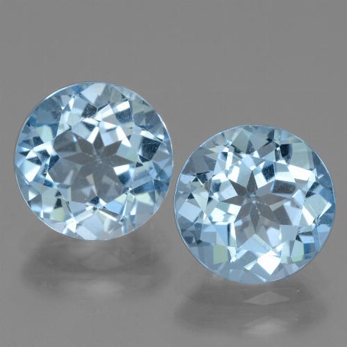 6.62 ct natürliche Himmerlblau Topas-Edelsteine, Rund Schliff, VVS-VS