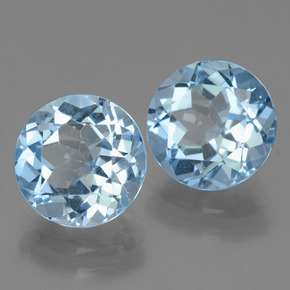 6.62 ct natürliche Himmerlblau Topas-Edelsteine, Rund Schliff, VVS-VS