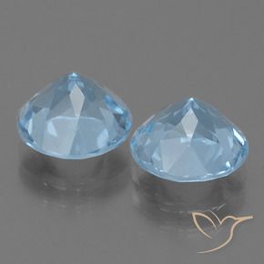 6.62 ct natürliche Swiss Blue Topas-Edelsteine, Rund Schliff, VS