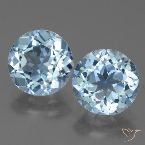 6,27 ct natürliche blauer Topas-Edelsteine, Rundschliff, VVS-VS