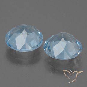 6,27 ct natürliche blauer Topas-Edelsteine, Rundschliff, VVS-VS