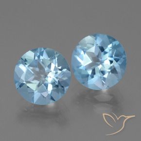 6.19 ct natürliche Himmerlblau Topas-Edelsteine, Runden, VVS-VS