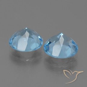 6.19 ct natürliche Himmerlblau Topas-Edelsteine, Runden, VVS-VS