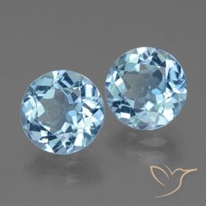 6.37 ct natürliche Himmerlblau Topas-Edelsteine, Runden, VVS-VS