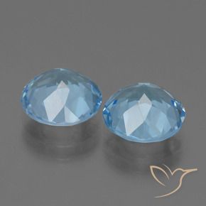 6.37 ct natürliche Himmerlblau Topas-Edelsteine, Runden, VVS-VS