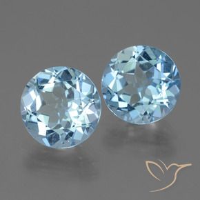 6,42 ct natürliche blauer Topas-Edelsteine, Rundschliff, VVS