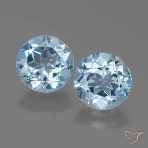 5.70ctw Natürlicher Himmerlblau Topas, Runden, VVS-VS