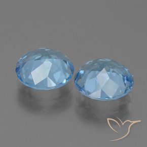 6.30 ct natürliche Himmerlblau Topas-Edelsteine, Runden, VVS