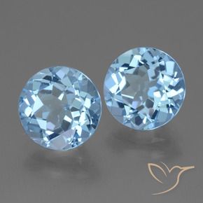 6.70 ct natürliche Swiss Blue Topas-Edelsteine, Runden, VVS-VS