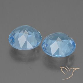 6.70 ct natürliche Swiss Blue Topas-Edelsteine, Runden, VVS-VS